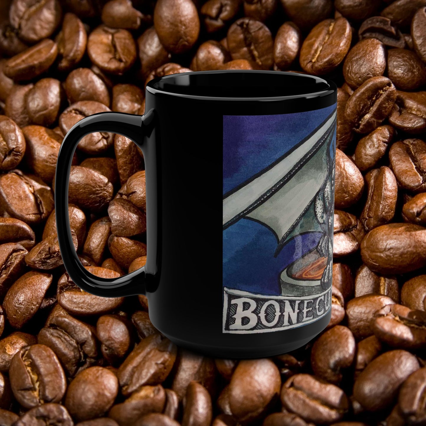 Gargouille Noire Mug, 15oz