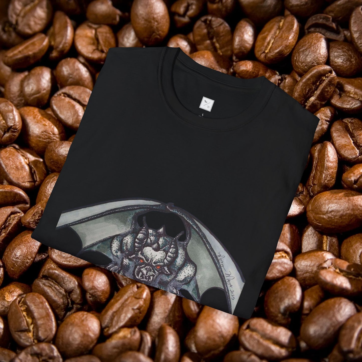 Unisex Gargouille Noire T-Shirt