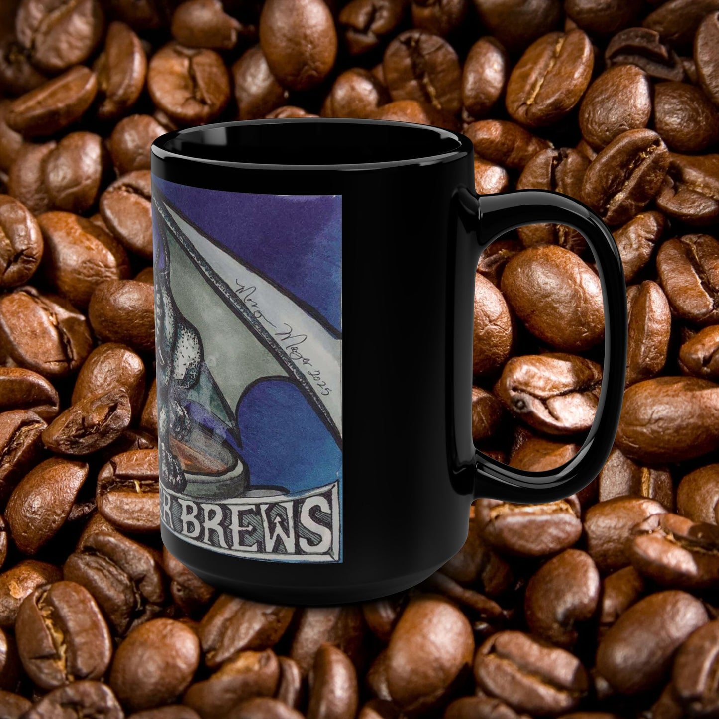 Gargouille Noire Mug, 15oz