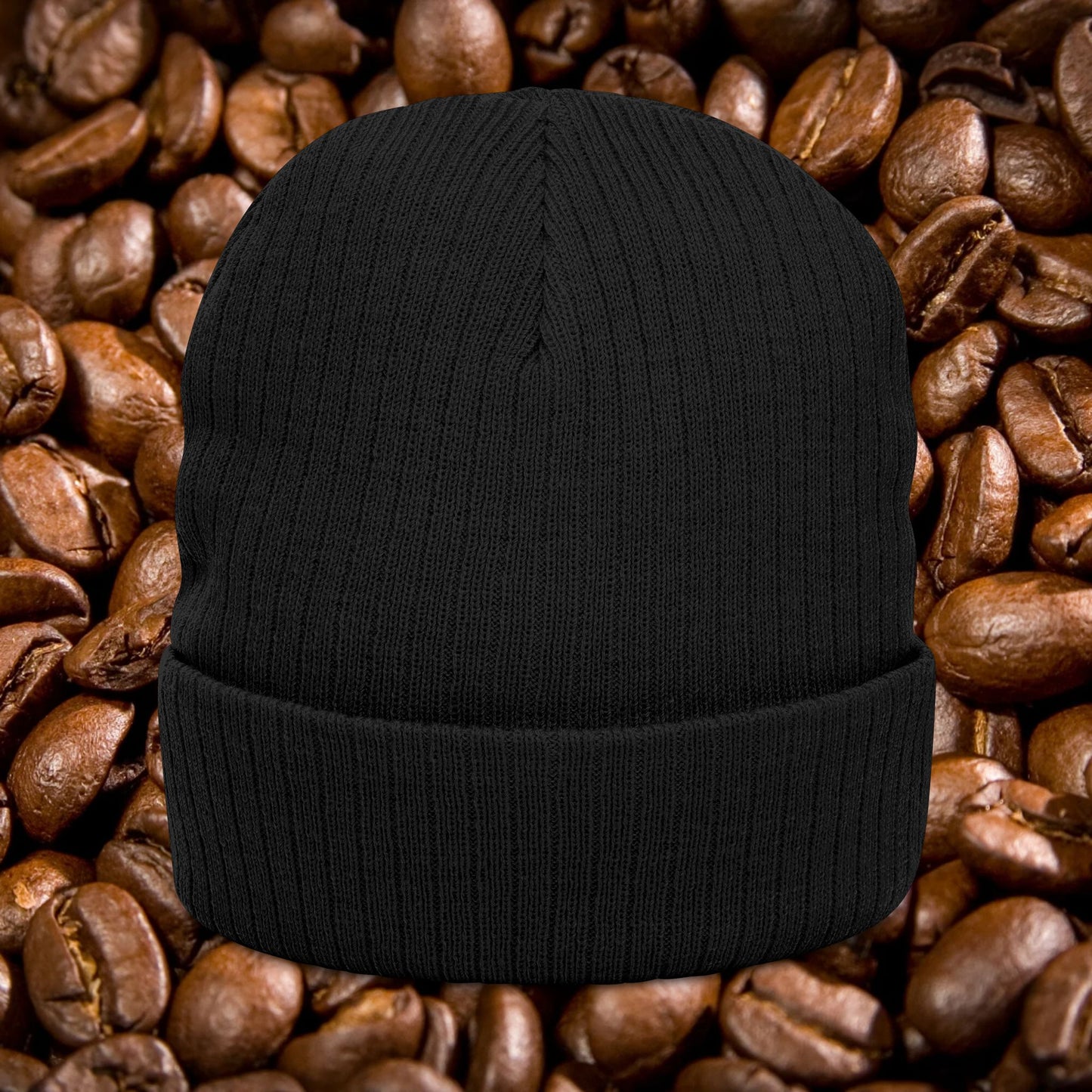 Logo Ribbed Knit Beanie (Embroidery)