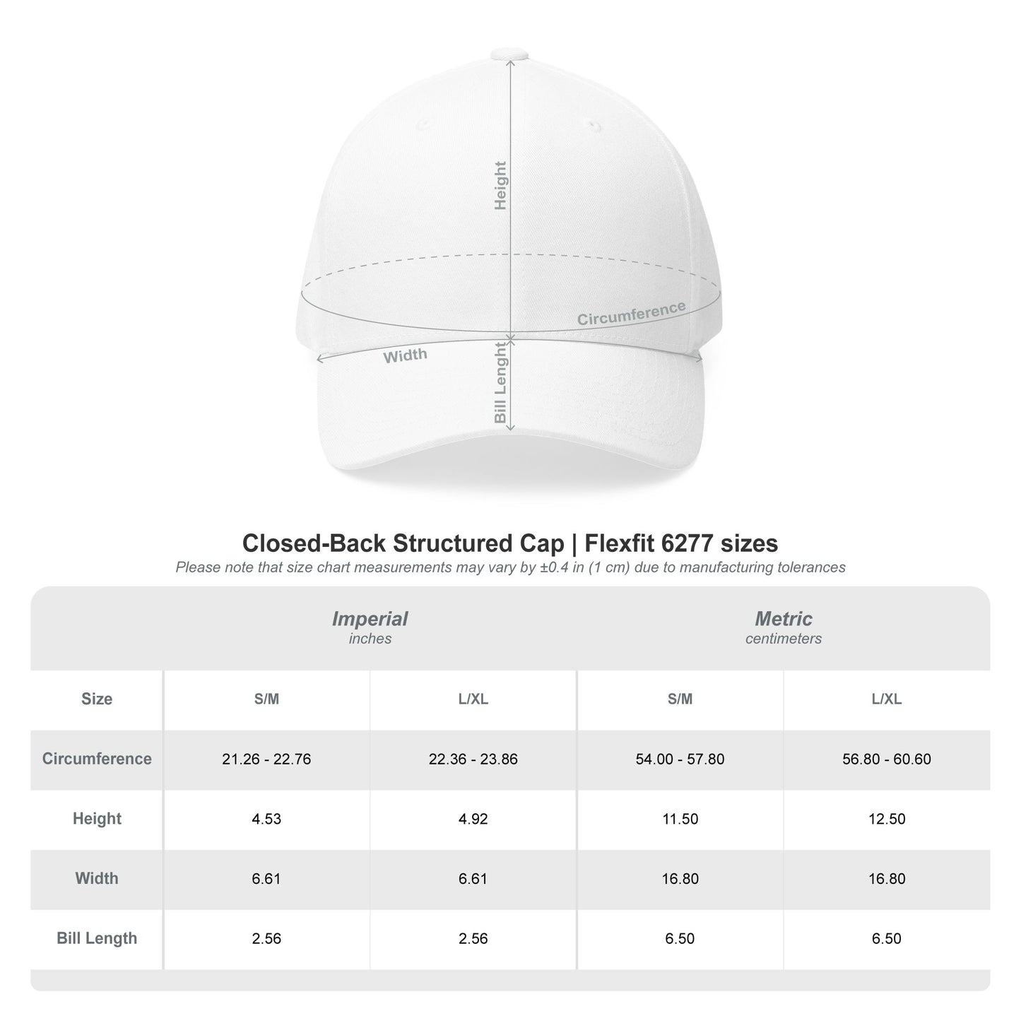 Closed-Back Logo Cap (Embroidery)